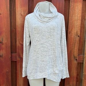 Elaine Rose Cowl Turtleneck Long  Pullover Sweater Sleeve L